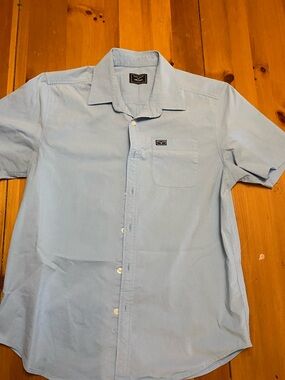 Kimes Ranch Light Blue Short-Sleeve Button-Down Shirt